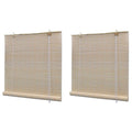 vidaXL Bambusrollos Natur 2 Stk. 120x160 cm