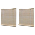 vidaXL Bambusrollos Natur 2 Stk. 120x160 cm