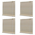 vidaXL Bambusrollos Natur 4 Stk. 120x160 cm