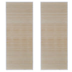 vidaXL Bambusteppiche 2 Stk. Rechteckig Natur 120x180 cm