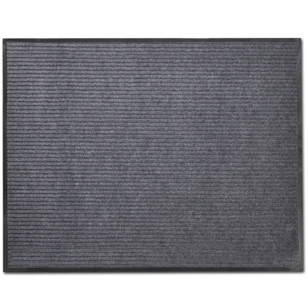vidaXL Türmatten 2 Stk. PVC Grau 90 x 60 cm