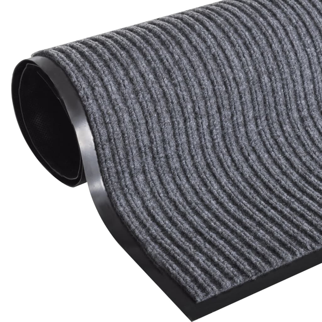 vidaXL Türmatten 2 Stk. PVC Grau 90 x 60 cm