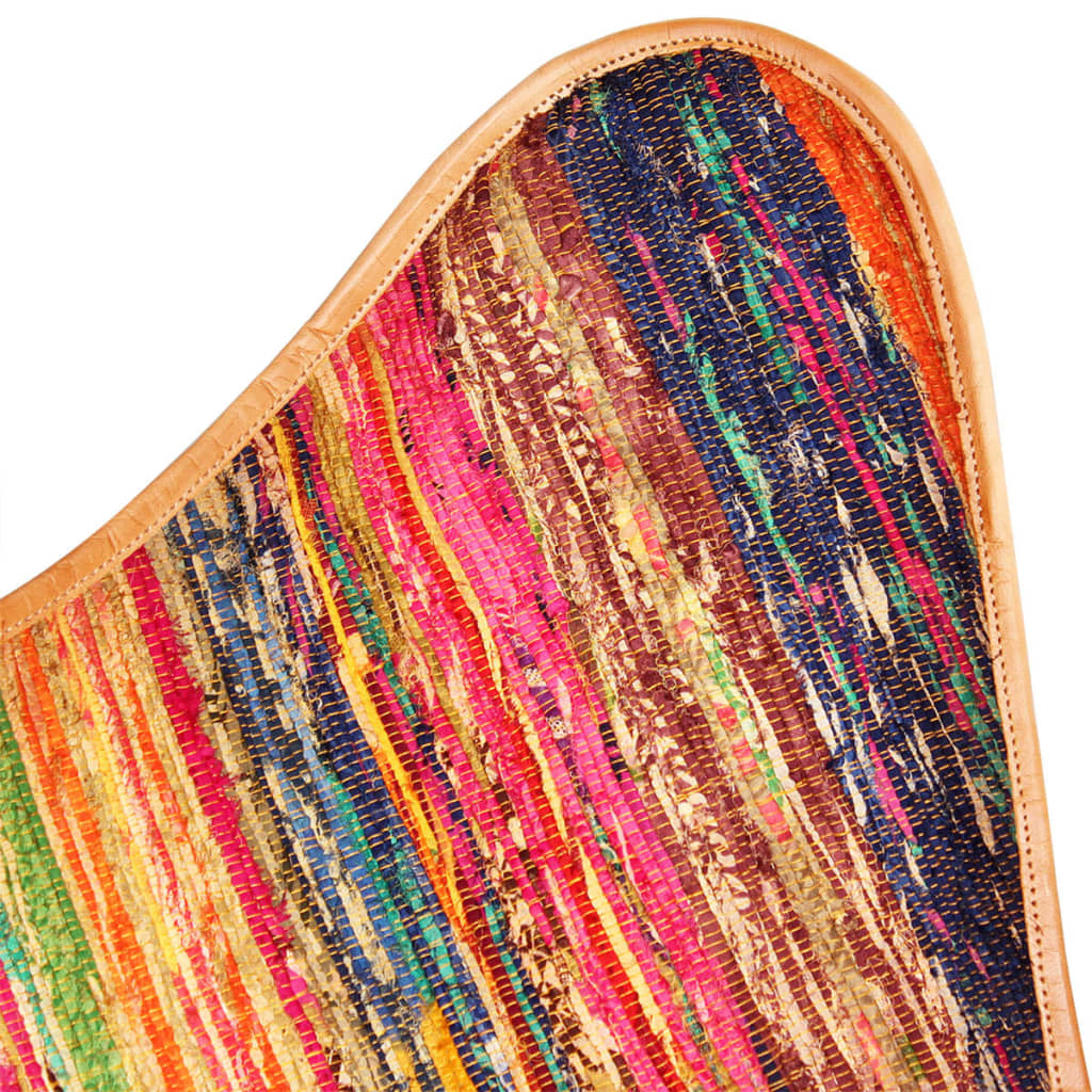 vidaXL Schmetterlingsessel 2 Stk. Mehrfarbig Chindi Stoff