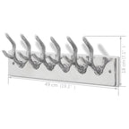 vidaXL Garderobenleisten 2 Stk. Silbern Aluminium