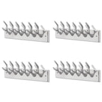 vidaXL Garderobenleisten 4 Stk. Silbern Aluminium