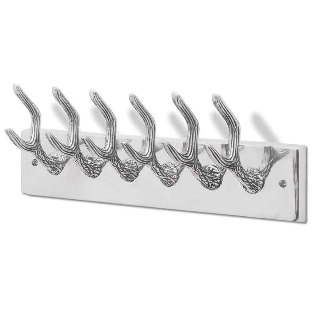vidaXL Garderobenleisten 4 Stk. Silbern Aluminium