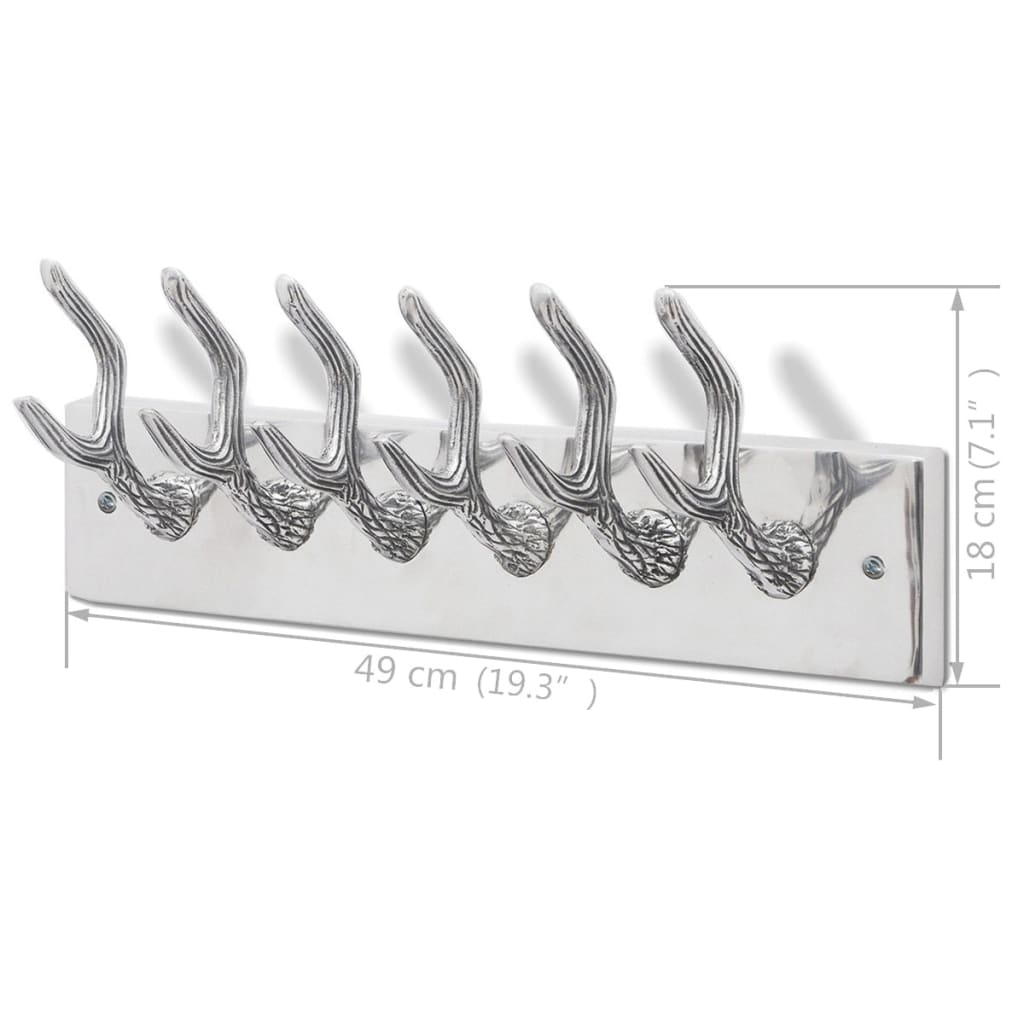 vidaXL Garderobenleisten 4 Stk. Silbern Aluminium