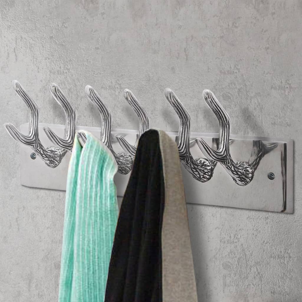 vidaXL Garderobenleisten 4 Stk. Silbern Aluminium