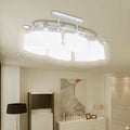 vidaXL Deckenlampe mit ellipsenförmigen Glasschirmen 2 Stk. E14