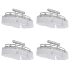 vidaXL Deckenlampe mit ellipsenförmigen Glasschirmen 4 Stk. E14