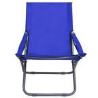 vidaXL Klappbare Strandstühle 2 Stk. Stoff Blau