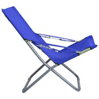 vidaXL Klappbare Strandstühle 2 Stk. Stoff Blau