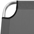 vidaXL Senioren-Sonnenliege Extra Hoch Klappbar Grau Aluminium