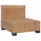 vidaXL Sofa ohne Armlehnen mit Kissen Natürliches Rattan