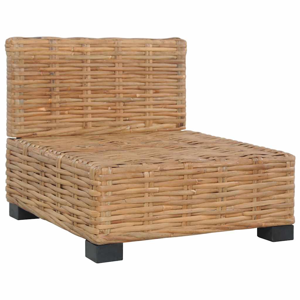 vidaXL Sofa ohne Armlehnen mit Kissen Natürliches Rattan