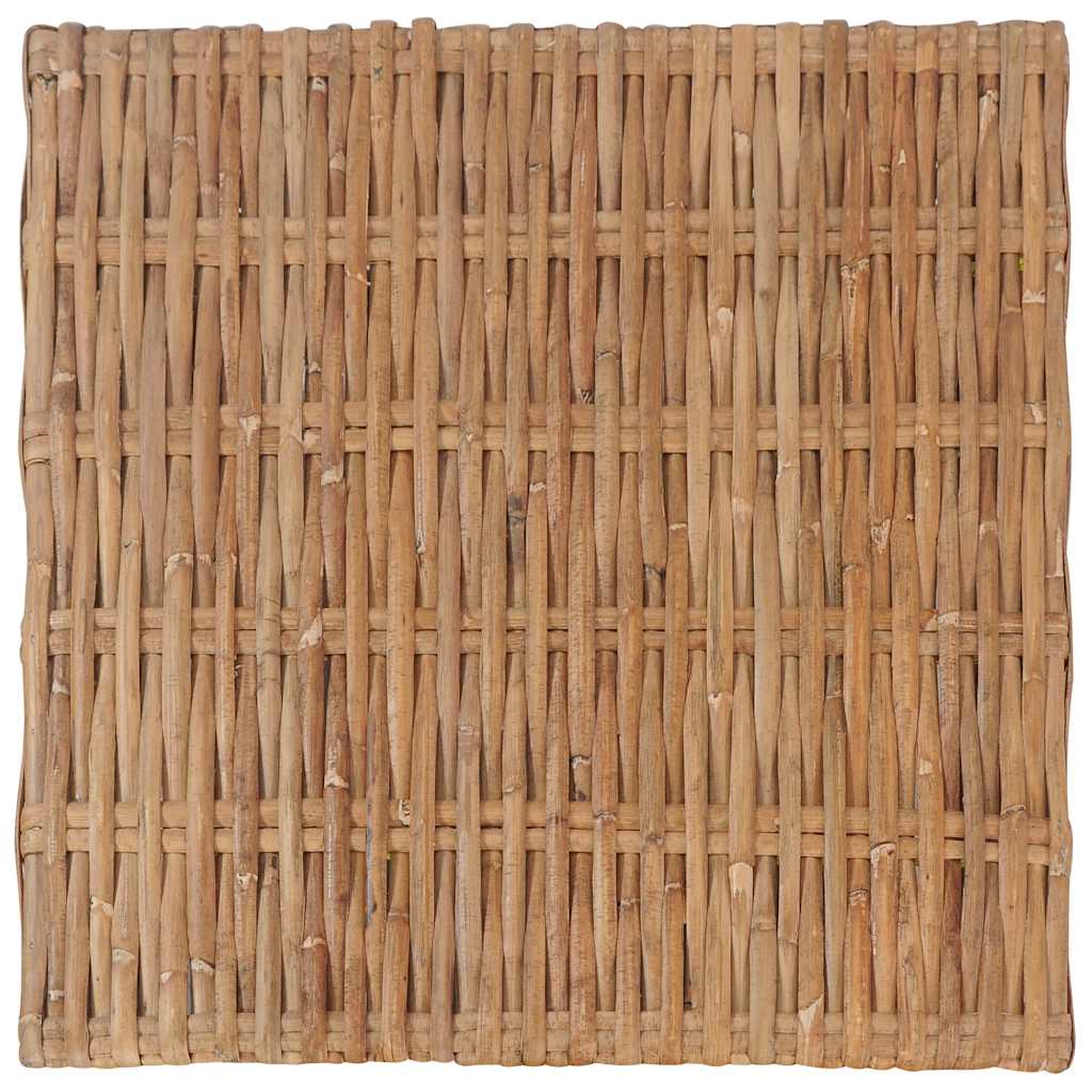 vidaXL Fußhocker mit Kissen Natürliches Rattan