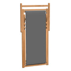 vidaXL Strandstuhl Klappbar Massivholz Teak Grau