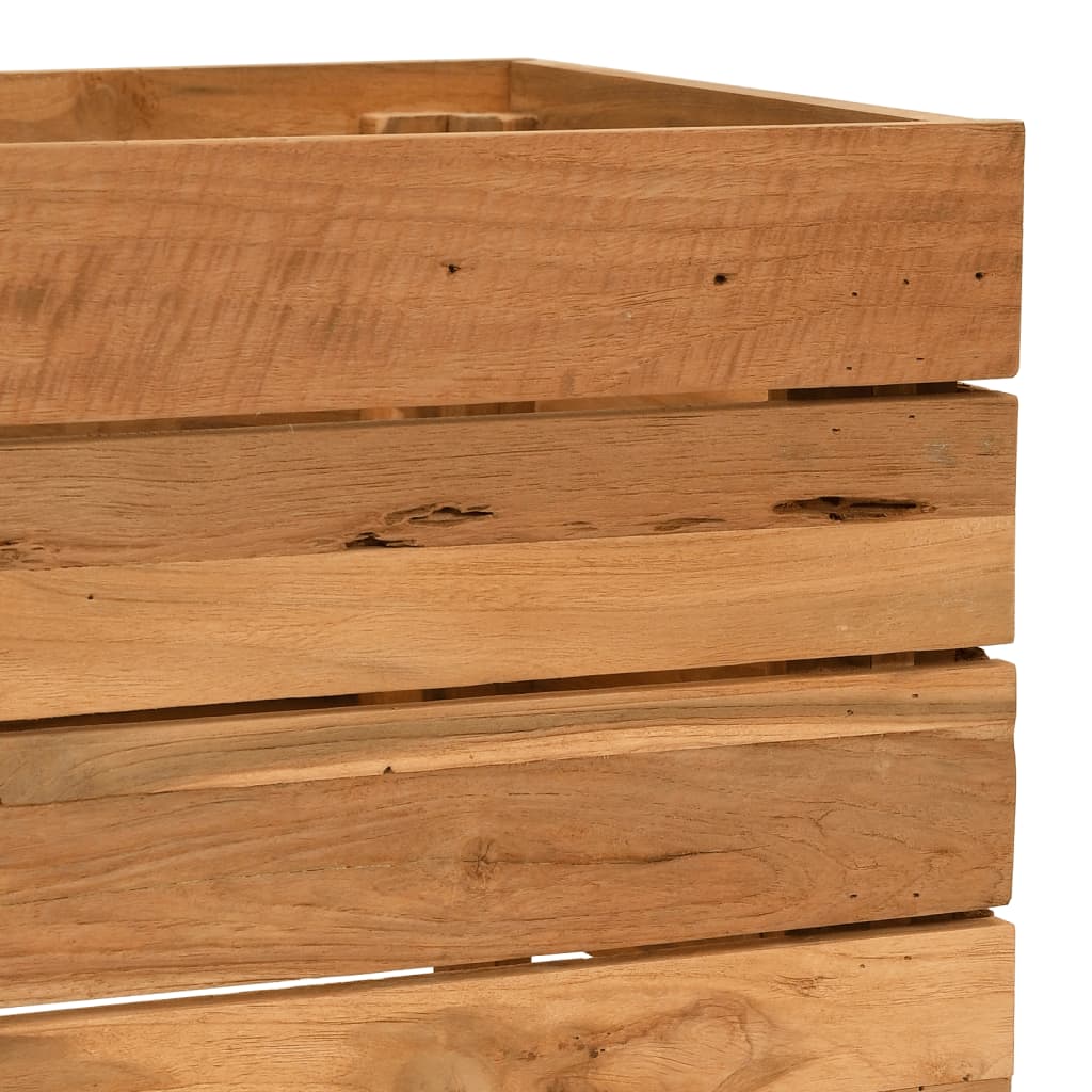 vidaXL Hochbeet 50x40x38 cm Teak Altholz und Stahl