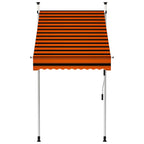 vidaXL Einziehbare Markise Handbetrieben 100 cm Orange und Braun