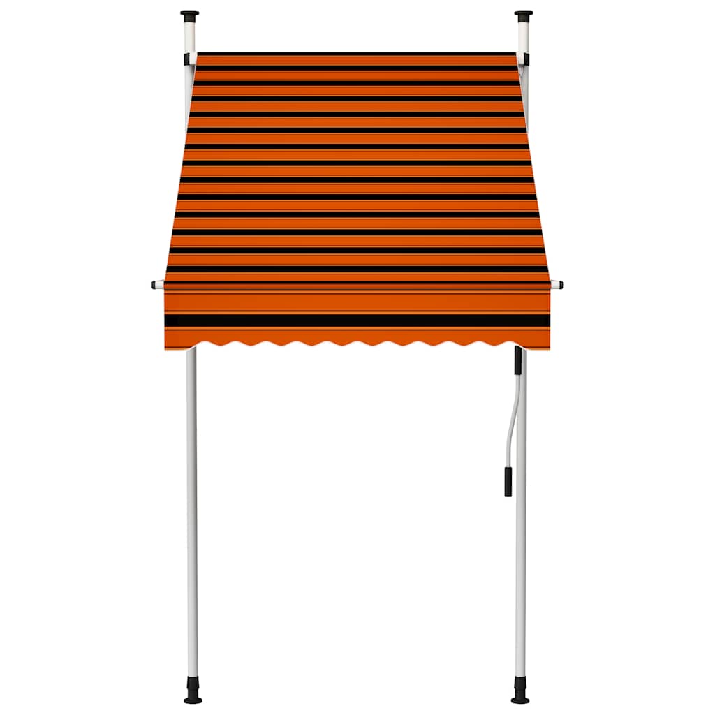 vidaXL Einziehbare Markise Handbetrieben 100 cm Orange und Braun