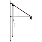 vidaXL Einziehbare Markise Handbetrieben 100 cm Orange und Braun