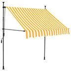 vidaXL Einziehbare Markise Handbetrieben mit LED 100 cm Weiß Orange