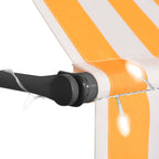 vidaXL Einziehbare Markise Handbetrieben mit LED 100 cm Weiß Orange