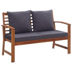 vidaXL Garten-Lounge-Set mit Auflagen 4-tlg. Massivholz Akazie