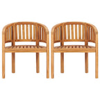 vidaXL Bananenstühle 2 Stk. Massivholz Teak