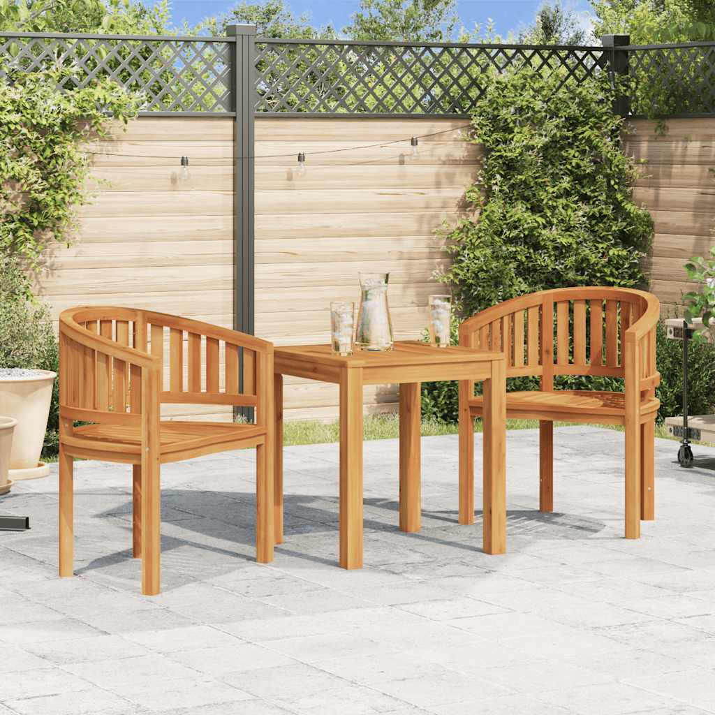 vidaXL Bananenstühle 2 Stk. Massivholz Teak