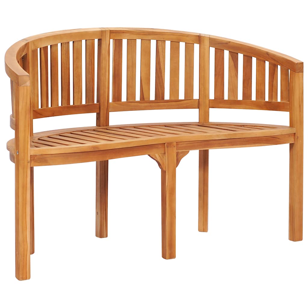 vidaXL Bananenbank 120 cm Massivholz Teak