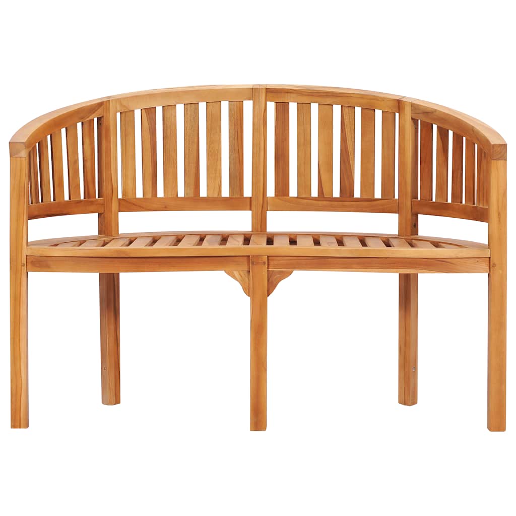 vidaXL Bananenbank 120 cm Massivholz Teak
