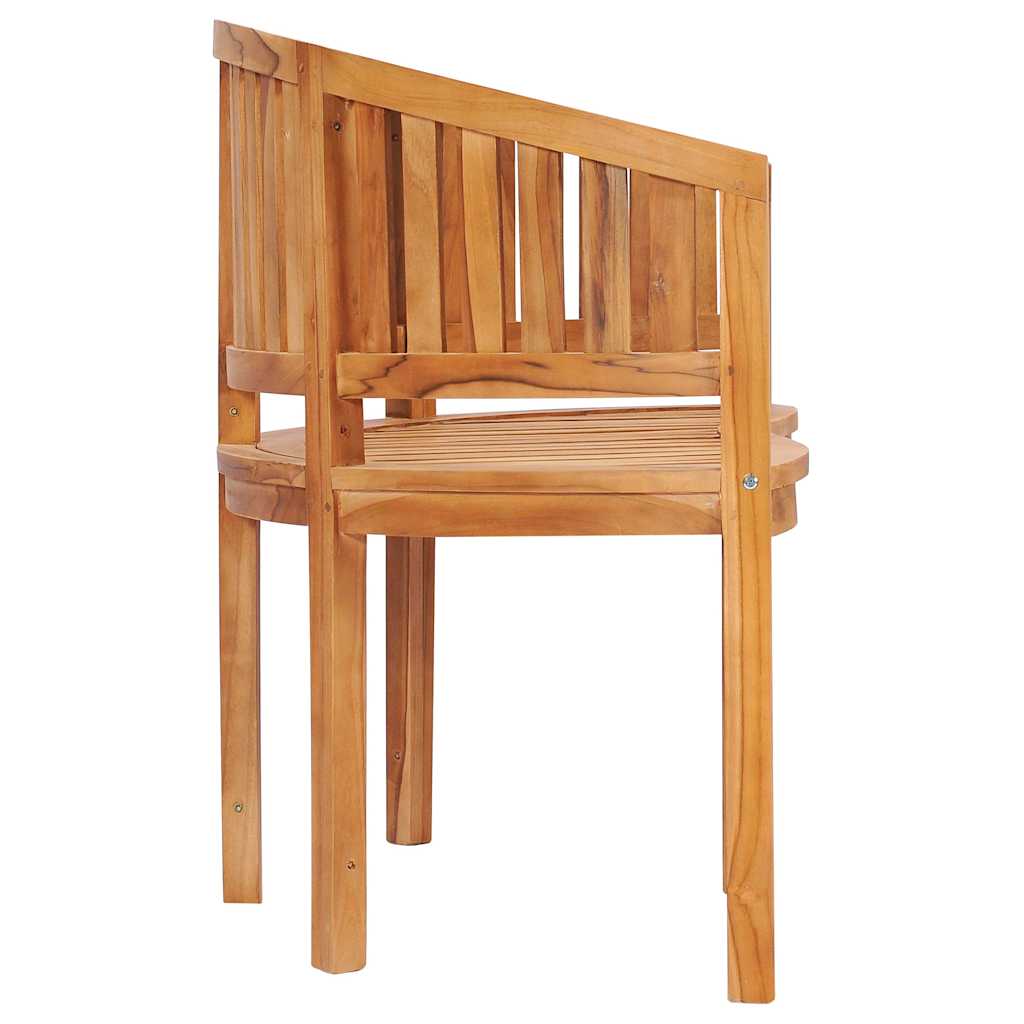 vidaXL Bananenbank 120 cm Massivholz Teak