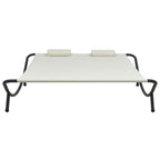 vidaXL Sonnenliege Stoff Creme