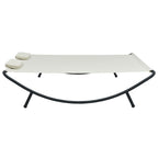 vidaXL Sonnenliege Stoff Creme