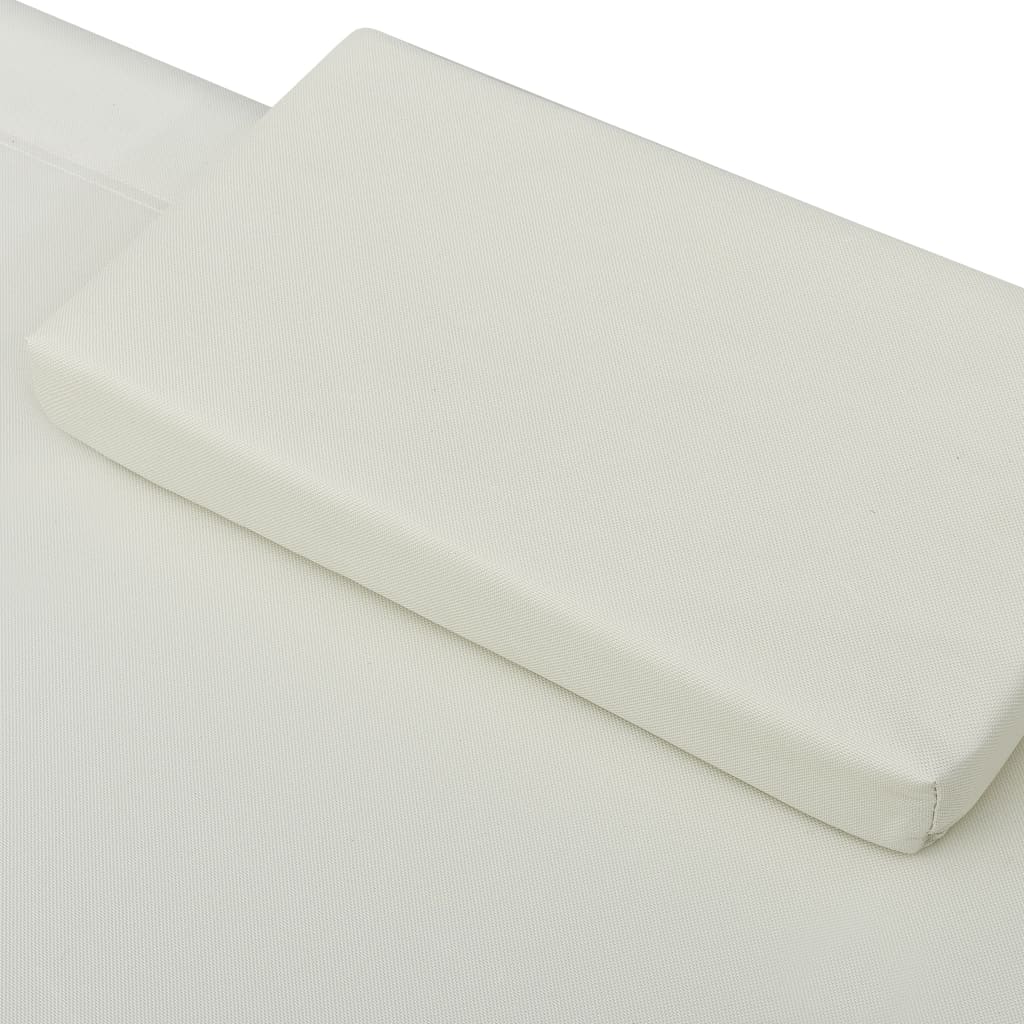 vidaXL Sonnenliege Stoff Creme