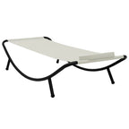 vidaXL Gartenbett Creme 200x90 cm Stahl