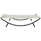 vidaXL Gartenbett Creme 200x90 cm Stahl