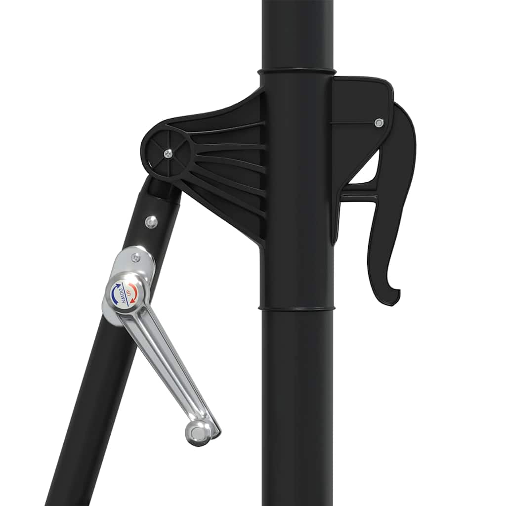 vidaXL Sonnenschirm zur Wandmontage mit Metall-Mast 300 cm Terrakotta