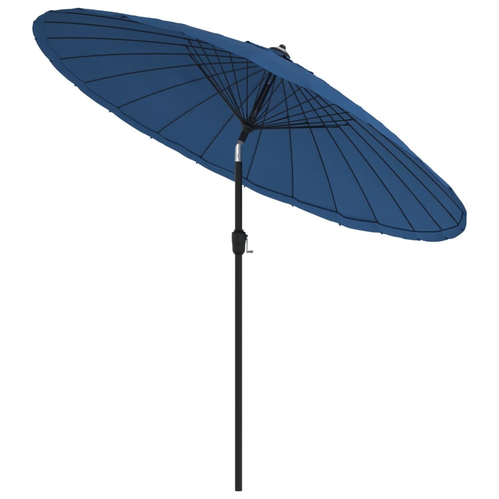 vidaXL Sonnenschirm mit Aluminium-Mast 270 cm Azurblau