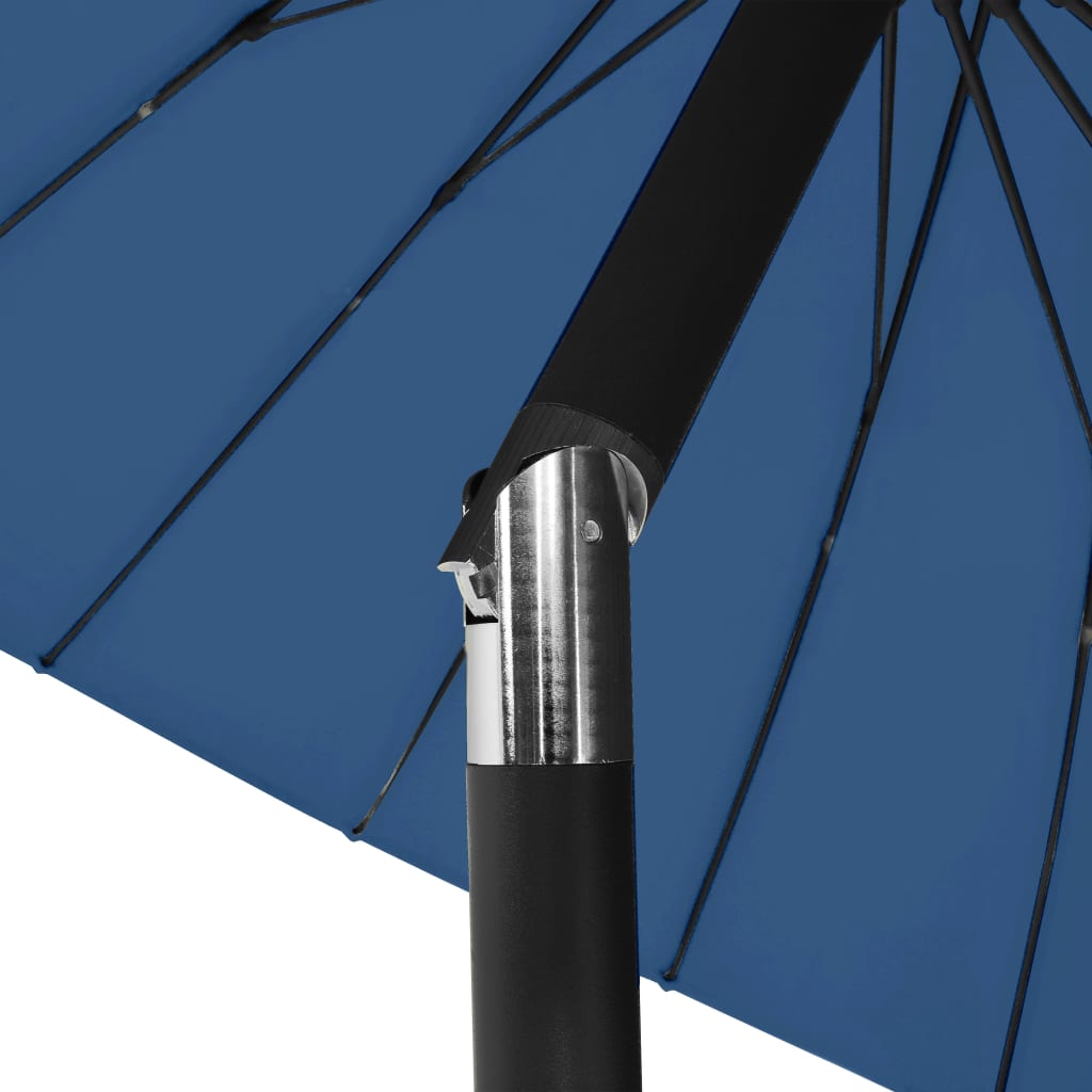 vidaXL Sonnenschirm mit Aluminium-Mast 270 cm Azurblau