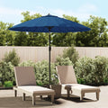 vidaXL Sonnenschirm mit Aluminium-Mast 270 cm Azurblau