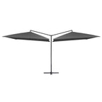 vidaXL Doppel-Sonnenschirm mit Stahl-Mast 250x250 cm Anthrazit