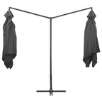 vidaXL Doppel-Sonnenschirm mit Stahl-Mast 250x250 cm Anthrazit