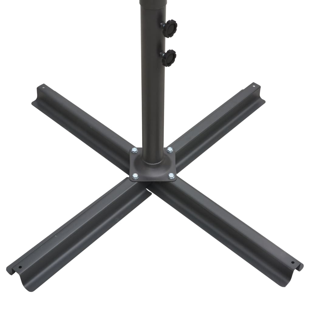 vidaXL Doppel-Sonnenschirm mit Stahl-Mast 250x250 cm Anthrazit
