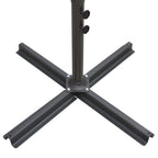 vidaXL Doppelsonnenschirm mit Stahlmast 250×250 cm Schwarz