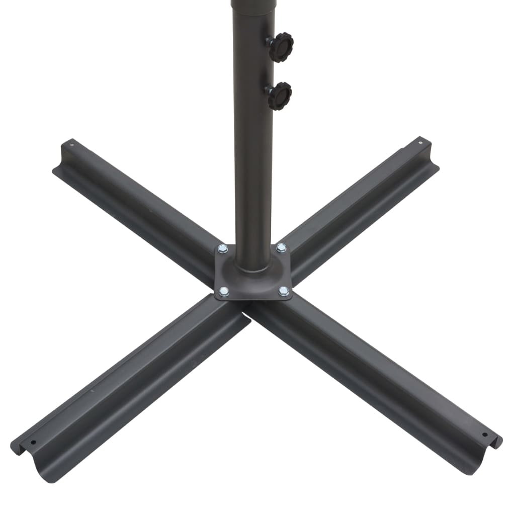 vidaXL Doppelsonnenschirm mit Stahlmast 250×250 cm Schwarz