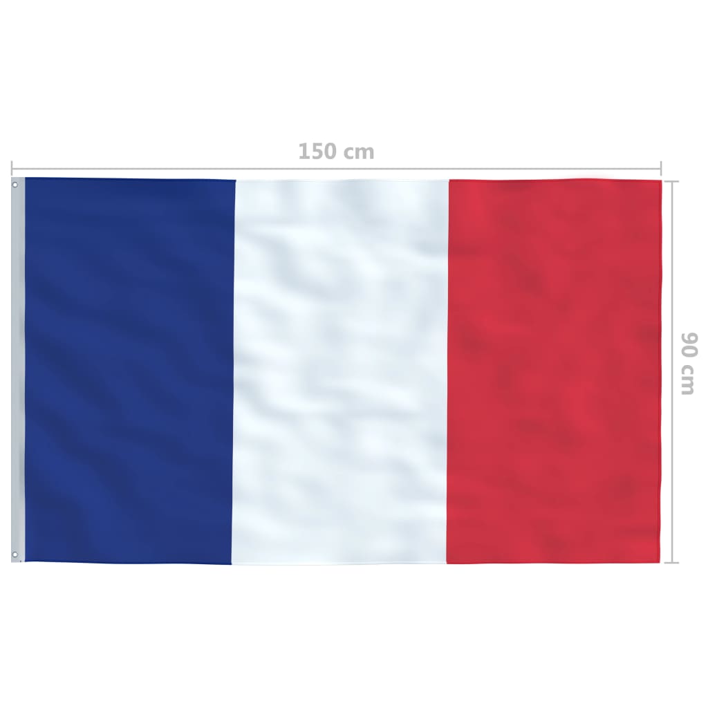 vidaXL Flagge Frankreichs 90 x 150 cm