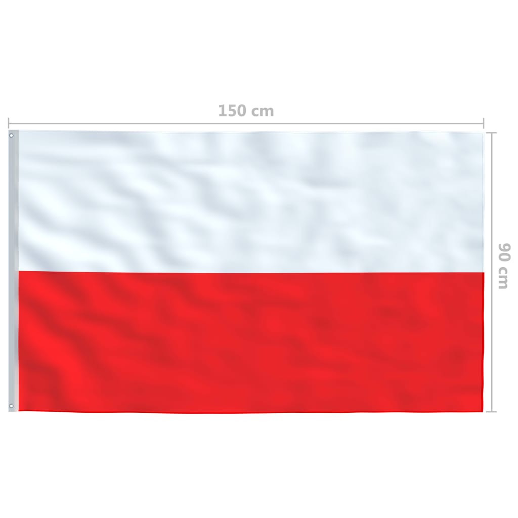 vidaXL Flagge Polens 90 x 150 cm