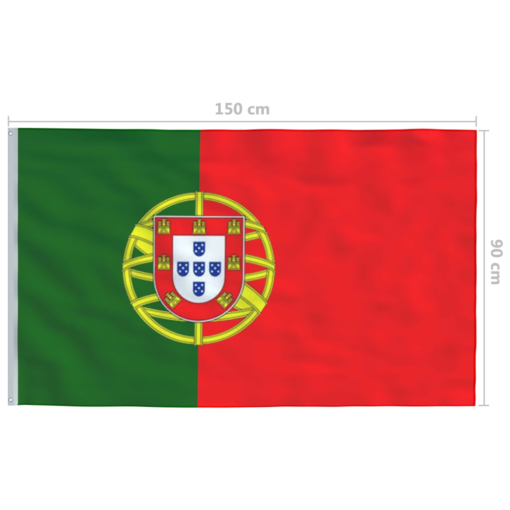 vidaXL Flagge Portugals 90×150 cm